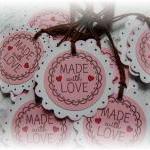 Made With Love - Round Scalloped Tags (10)